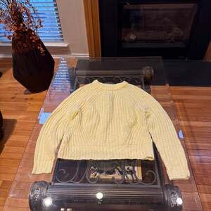 A New Day Butter Yellow Chunky Rib Knit Pullover Sweater